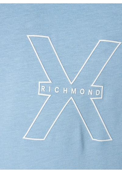 John Richmond Bisiklet Yaka Mavi Erkek T-shirt Ump24031ts