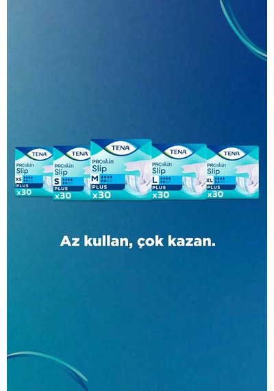 Tena Proskin Slip Plus Bel Bantlı Yetişkin Bezi L 60 Adet