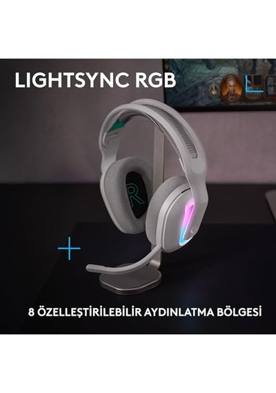 G522 Lıghtspeed Kablosuz Oyuncu Kulaklığı Lıghtsync Rgb Aydınlatmalı Senkronize Pro-g Ses Hafif Ve Konforlu Tasar