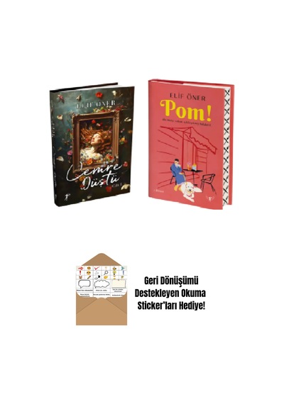 Elif Öner 2 Kitap Set / Cemre Düştü + Pom Ciltli + Okuma Sticker'ları