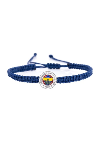 Fenerbahçe Lisanslı Fb Logo Makrome Bileklik Hediyelik Ahşap Kutulu