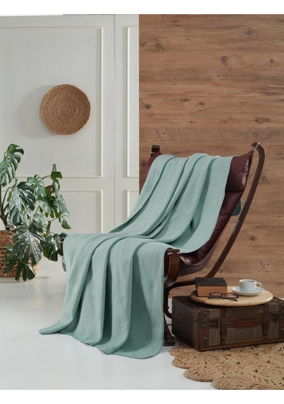 Aksu Brighton Collection Pamuklu Tv Battaniye 130x170 Mint