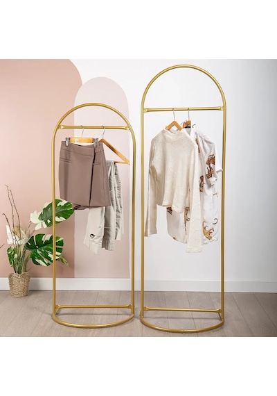 Eskimo İkili Gold Metal Ayaklı Askılık Gold