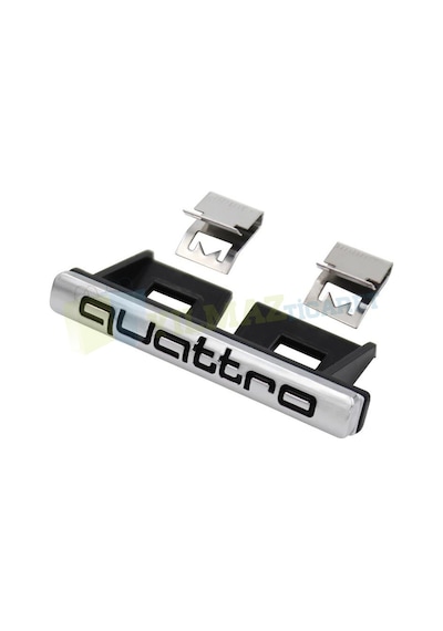 Audi Quattro Logo Ön Panjur Arma Amblem Metal Yüksek Kalite Siyah