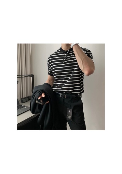 Cool Tarz Erkek Mat Siyah Kısa Kollu Fitilli Akrilik-pamuk Karışımlı Triko T-shirt Mat Siyah Mat Siyah Cool Tarz Erkek Mat Siyah Kısa Kollu Fitilli Akrilik-pamuk Karışımlı Triko T-shirt Mat Siyah Mat Siyah