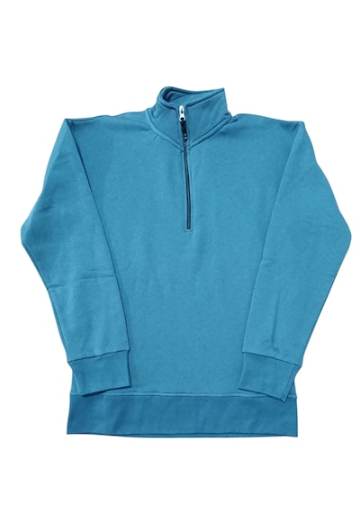 Yarım Fermuar Sweatshirt Mavi
