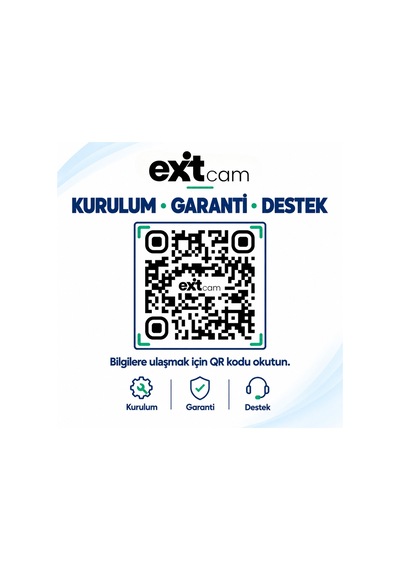 Exitcam 9 Kameralı Yüz Ve Araç Tanımalı, Gece Renkli Görüşlü, Su Geçirmez Güvenlik Kamera Seti