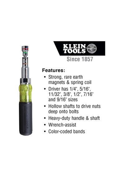 Klein Tools 32801 Tornavida 5 I 1 Arada, Dayanıklı, 32807mag