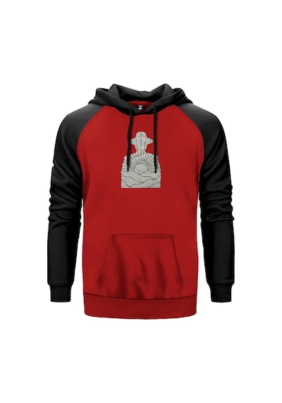 Cabinet Of Curiosities Silhouette Kırmızı Renk Reglan Kol Sweatshirt Kırmızı