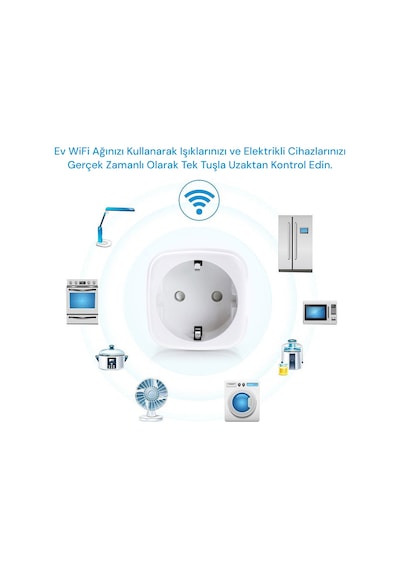 Yeco Sp-16 Akıllı Priz, Wi-fi Uyumlu, Telefonla Kontrol, 16a Akım Koruma, Enerji İzleme 1 Adet