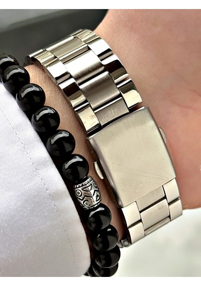 Limited Edition Serisi Özel Tasarım Classic Rakamlı Metal Kordon Erkek Kol Saati-bileklik Hediyeli Turkuaz