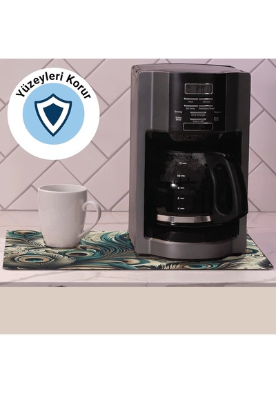 Valerine Life Kahve Makinesi Matı Su Geçirmez Kaymaz Yıkanabilir Çaycı, Çay Espresso Makinesi Pad 35x45cm 27240106