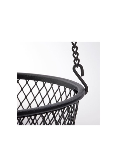 Siyah Renk Mutfak Askısı, Tel Sepet 2 Katlı, 25x63 Cm, Asılabilir Galvanizli Çelik Çok Renkli