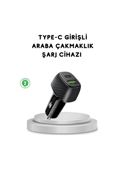38w Araç Şarj Cihazı Type-c Pd Usb Hızlı Şarj Çift Zııııııı-1b3f1