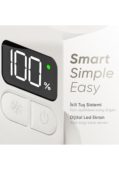 Airflow Pro Taşınabilir Mini Vantilatör - Buz Etkisi - Katlanabilir Tasarım Ve Boyun Askılı - E Standart