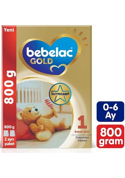 Bebelac Gold 1 Bebek Devam Sütü 800 G  2 Adet