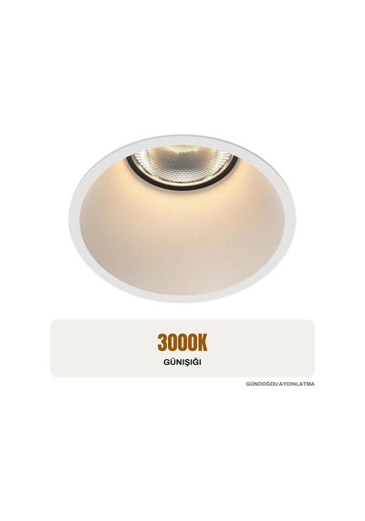 Jupıter Beyaz Sabit Sıva Altı Led Spot 3000k - Ls555-b