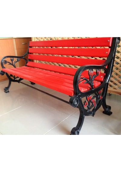 Aktivapark Ahşap Bahçe Bankı Kırmızı