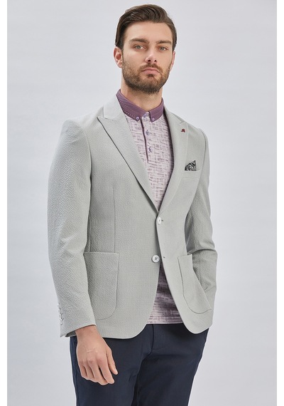 İmza Gri Desenli Kırlangıç Yaka Likralı 6 Drop Slim Fit Dar Kesim Casual Ceket 1002240155-gri Gri İmza Gri Desenli Kırlangıç Yaka Likralı 6 Drop Slim Fit Dar Kesim Casual Ceket 1002240155-gri Gri