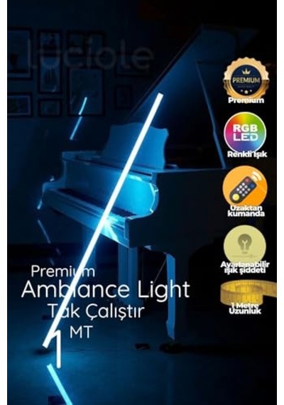Rgb Led Strip Tube Light Lambader Uzaktan Kumandalı Işık Lamba Ampül Aydınlatma Renkli Animasyonlu6 Diğer