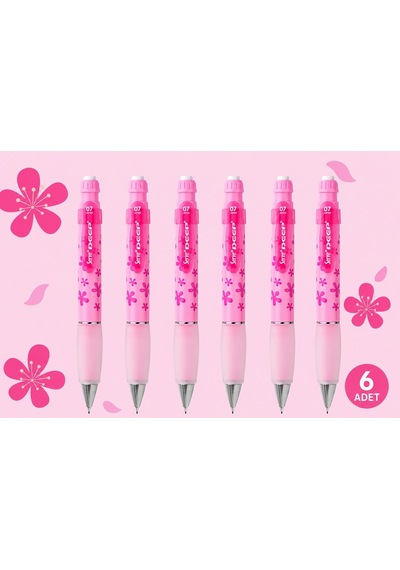 Versatil Kalem Deep 0.7 Mm Şeker Pembe Çiçek 6'lı Paket