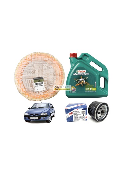 Dacia Solenza 1.4 Bakım Seti Hava + Yağ Filtresi + Castrol Yağ