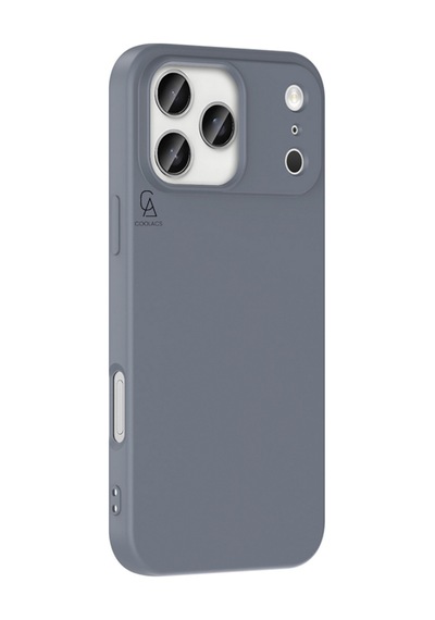 Apple Uyumlu iPhone 17 Pro Max Içi Kadife Lansman Kılıf Ve 5d Tam Kaplayan Cam Ekran Koruyucu Gri