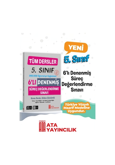 5. Sınıf Tüm Dersler Denenmiş 6'lı Süreç Değerlendirme Sınavı