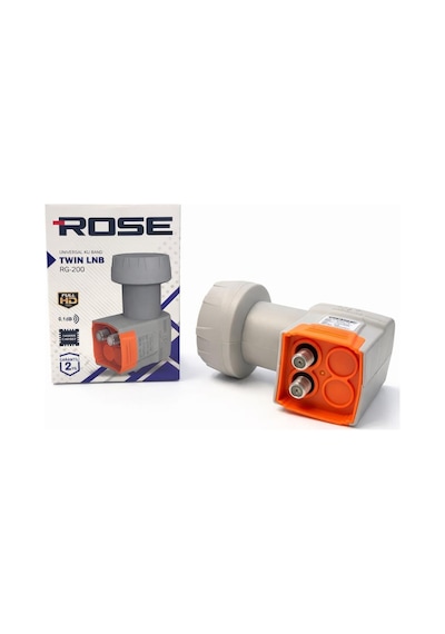 Rose Rg-200 Twin Lnb Çift Çıkışlı Unıversal 0,1 Dbb Full Hd 4k Uyumlu Uydu Lnb