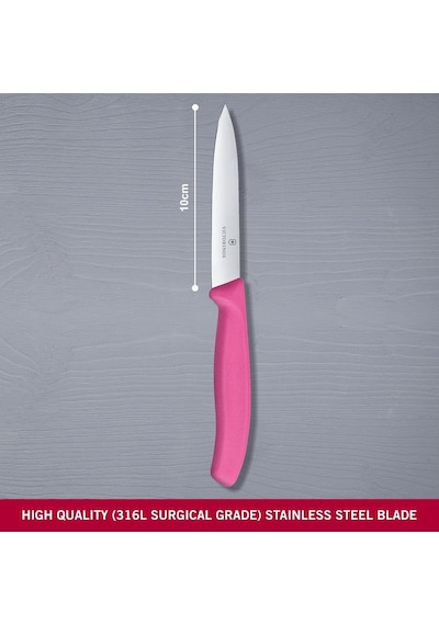 Victorinox Düz Ağızlı Soyma Bıçağı 10 CM Pembe