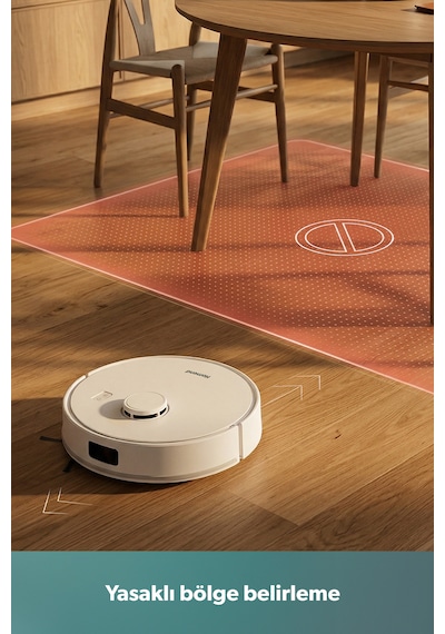 Homend Alex 10 Moplu Ve Haritalamalı 10 Kpa Akıllı Robot Süpürge Beyaz