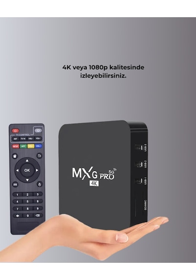 4k Android Tv Box Akıllı Medya Oynatıcı, 2gb Ram, 16gb Hafıza, Wi-fi Destekli