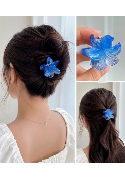 Çiçek Mini Toka A Plus Kalite İthal Premium Mandal Saç Tokası 4 Cm Kadın Kız Çocuk Saç Aksesuarı Çok Renkli