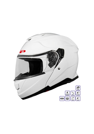 Gp Kompozit Mks007-pw Güneş Vizörlü Şeffaf Çene Açılır Motosiklet Kaskı Çok Renkli