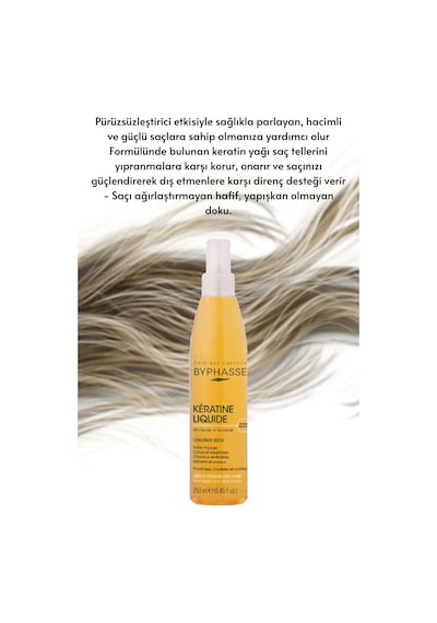 Byphasse Kuru Saçlara Özel Keratin İçerikli Yüksek Koruyucu ve Pürüzsüzleştirici Saç Kremi 250 ML