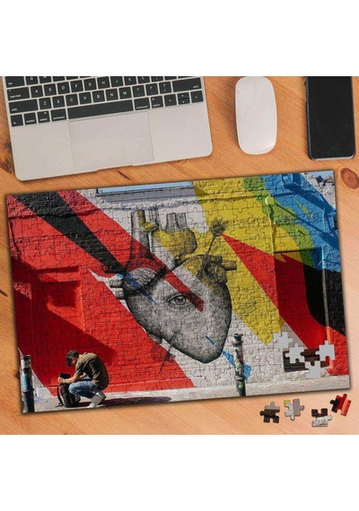 Kalp Sanat Duvar 240 Parça Puzzle Yapboz-002188