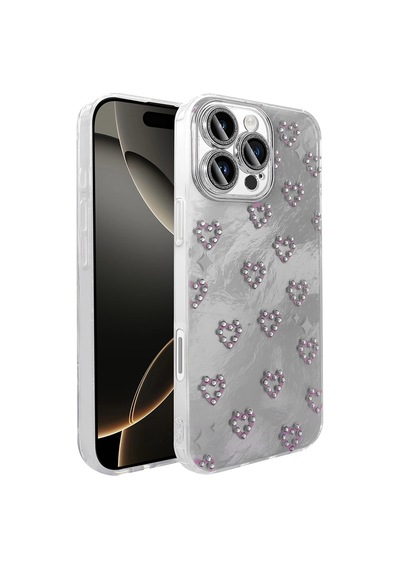 Apple Uyumlu iPad iPhone 16 Pro Kılıf Kamera Korumalı Figürlü Zore Ponti Silikon Kapak Çok Renkli