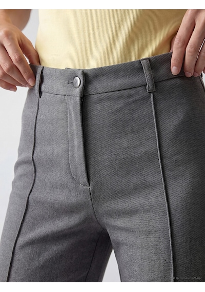 Lcwaıkıkı Classic Antrasit Dar Fit İspanyol Paça Kadın Pantolon