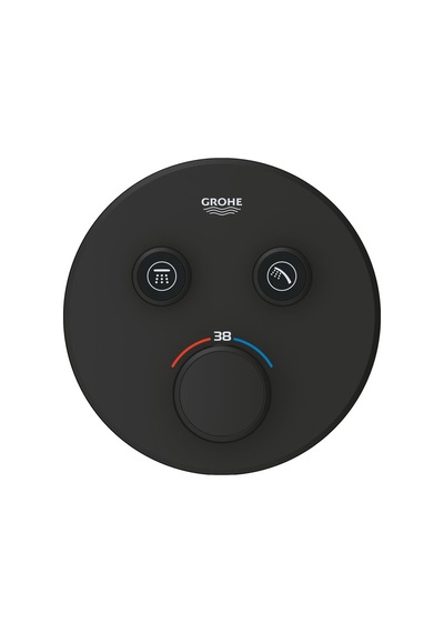 Grohe Grohtherm Smartcontrol Çift Valfli Akış Kontrollü Ankastre Termostatik Duş Bataryası - 29507KF0 Siyah