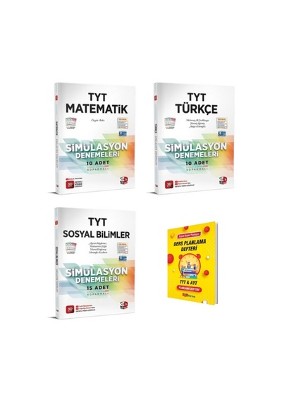 Tyt Matematik Türkçe Ve Sosyal Eşit Ağırlık 3lü Deneme Seti