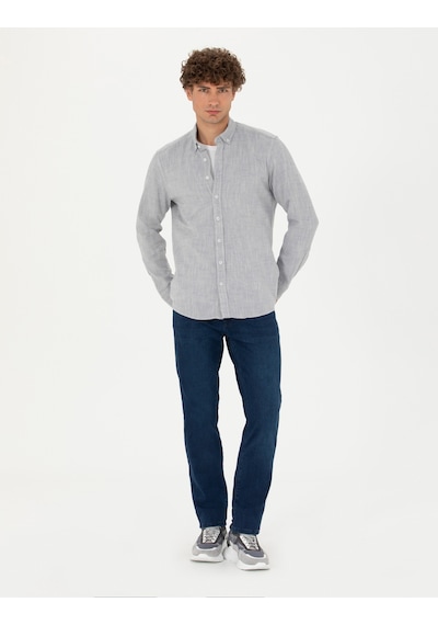 Pierre Cardin Erkek Mavi Desenli Gömlek 50278180-vr036 Mavi