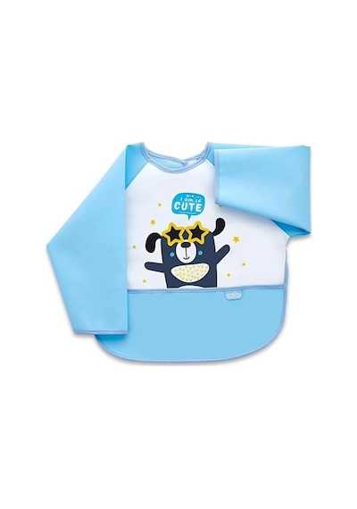 Poli Muşamba Kollu Mama Önlüğü 034 Mavi