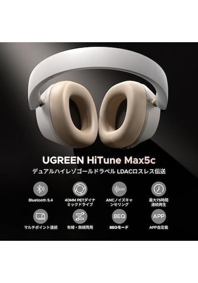 Hitune Max 5c Anc Kulak Üstü Bluetooth Kulaklık