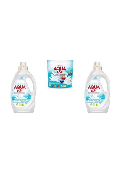 Aquabor Doğal Mineralli Sıvı Beyaz + Tablet + Sıvı Beyaz 3 Lü Set 0.75 LT - 2.5 LT - 12 KG 83316132