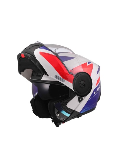 Ls2 Scope 2 Duria Çene Açılır Kask Mavi - Beyaz - Kırmızı