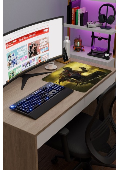Dark Souls Kaymaz Dikişli Kauçuk Oyuncu Mousepad V3 - 48x40 Xl Gaming Mouse Pad Fare Altlığı