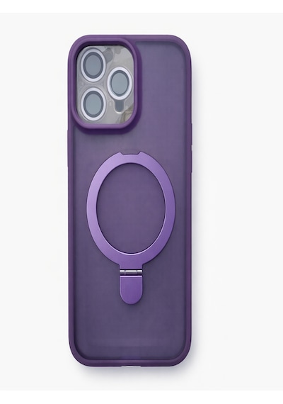 Mmc Trend Apple Uyumlu iPhone 14 Pro Lensli Telefon Kılıfı Lila