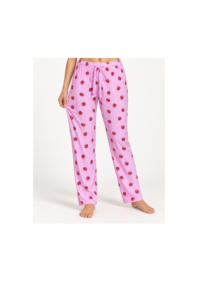 Fit Women Kadın Premium Desenli Rahat Kesim Pembe Pijama Altı 4774