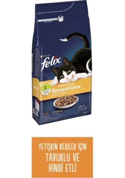 Purina Felix Tavuk ve Hindili Yetişkin Kedi Maması 2 KG