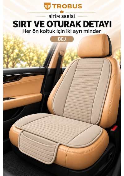 Trobus Ritim Opel Astra 2011-2015 Baby Face Ön İkili Koltuk Minderi Bej